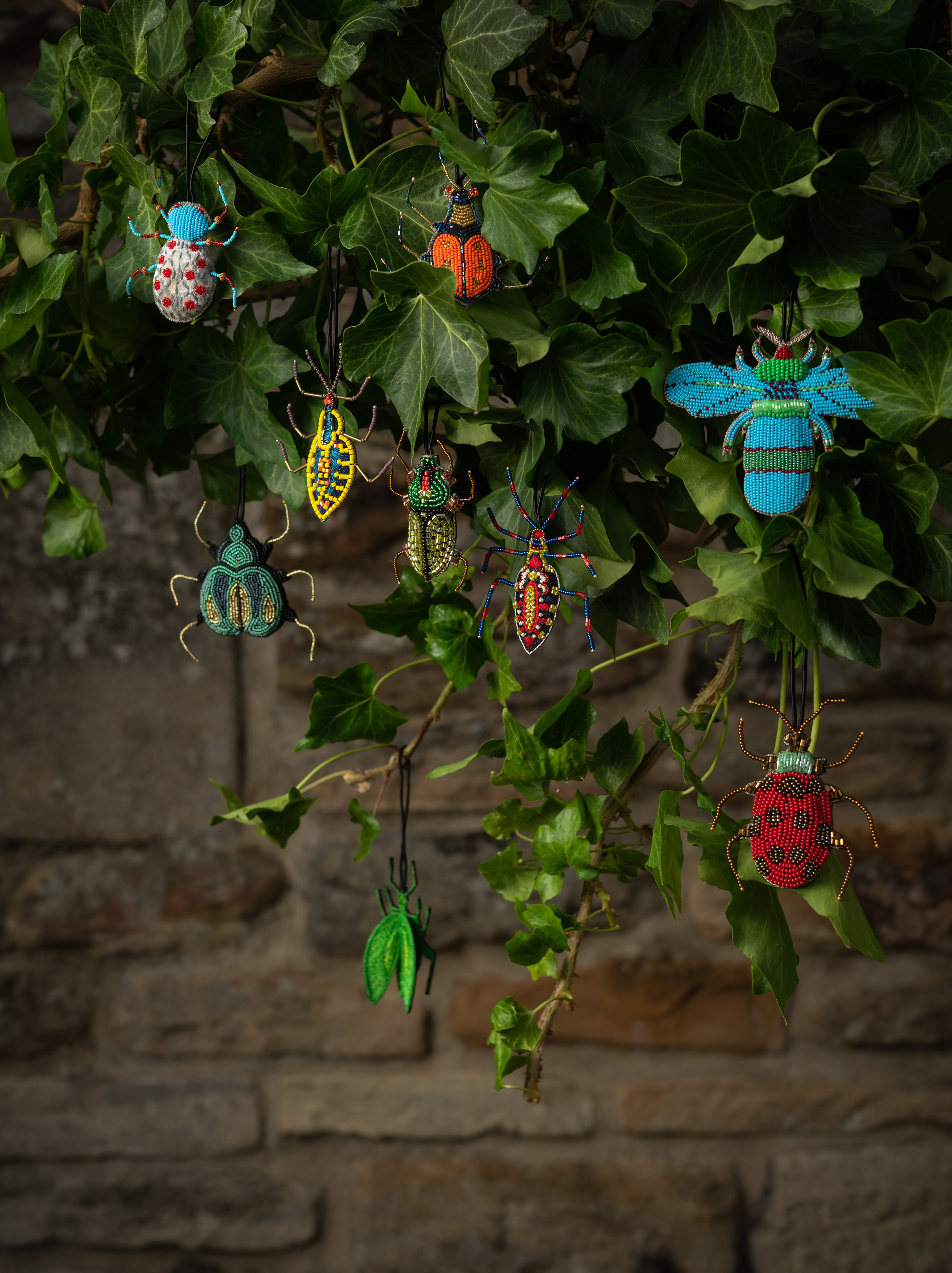 Hanging Beaded Beetles