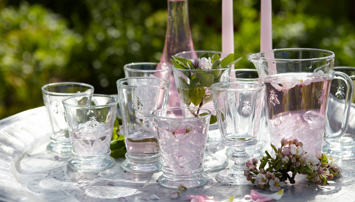French Bee Glasses and Jug