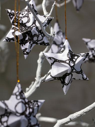 3D Marbled Paper Star
