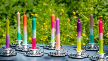 Box of 3 Neon Dip Dye Candles