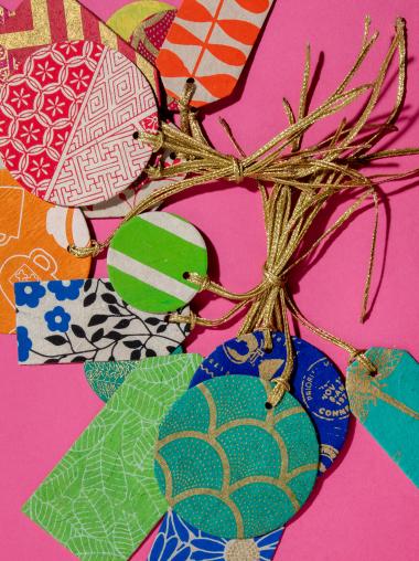 Handmade Coloured Gift Tags