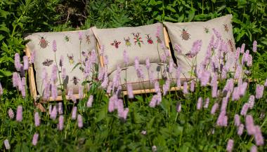 Applique Beetle Cushions