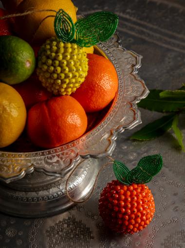 Beaded Fruit Decorations