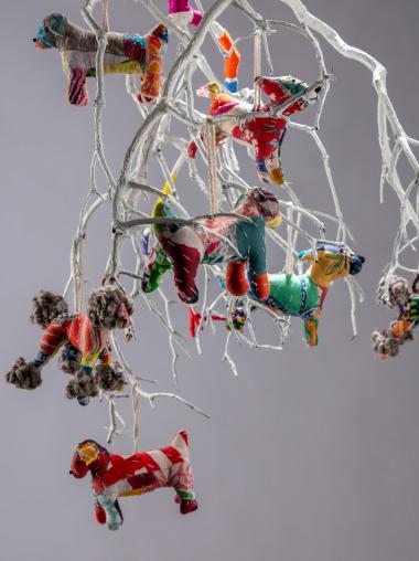 Patchwork Dog Decorations
