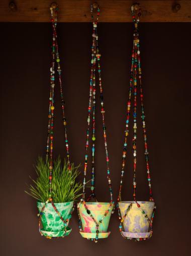 Glass Bead Pot Holder