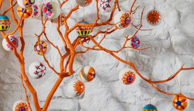 Papier Mache Ball Decorations