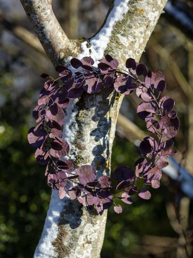 Soft Purple Leaf Wreath