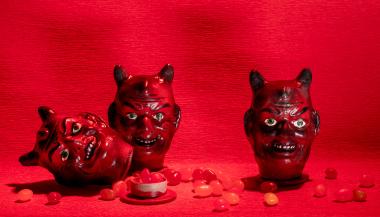 Papier Mache Devil Box