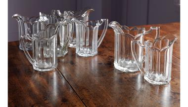 Old Chippendale Glass Jugs