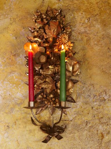 Pressed Metal Wall Sconce