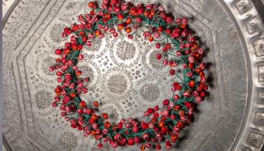 Fabric Berries Wreath