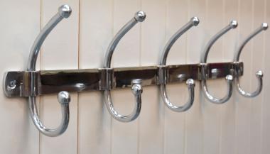 Polished Aluminium 5 Hook