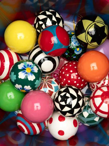 Papier Mache Ball Decorations