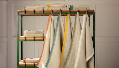 Natural Stripe Tea Towel