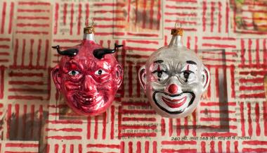 Glass Clown & Devil Decorations