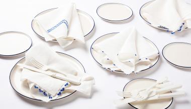 Hand Embroidered Linen Napkins
