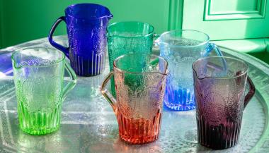 Coloured Glass Jugs